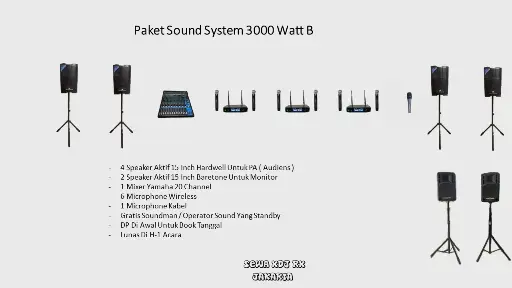 Paket Sound System 3000 Watt B