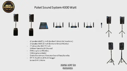 Paket Sound System 4000 Watt