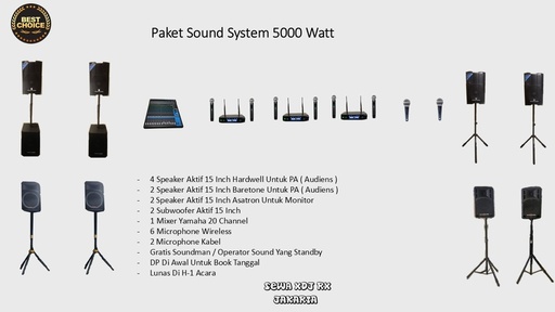 Paket Sound System 5000 Watt